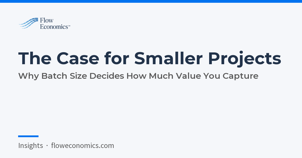 The Case for Smaller Projects: Why Batch Size Decides How Much Value You Capture