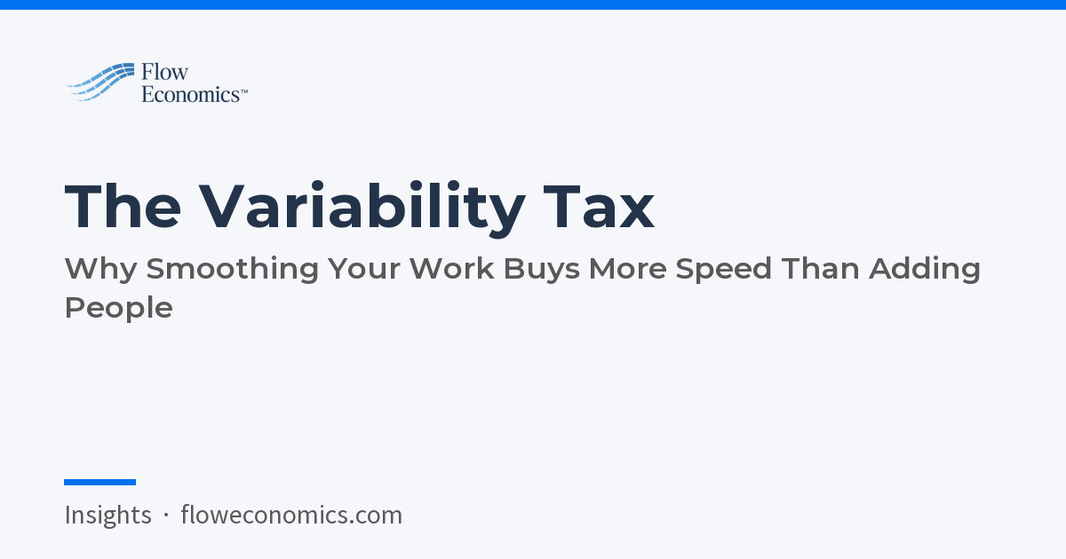 The Variability Tax: Why Smoothing Your Work Buys More Speed Than Adding People