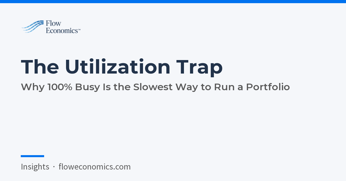 The Utilization Trap: Why 100% Busy Is the Slowest Way to Run a Portfolio